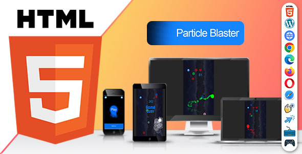 Particle Blaster Game ( HTML5 ) Endless Game