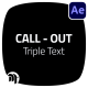 Call Outs Triple Text - VideoHive Item for Sale