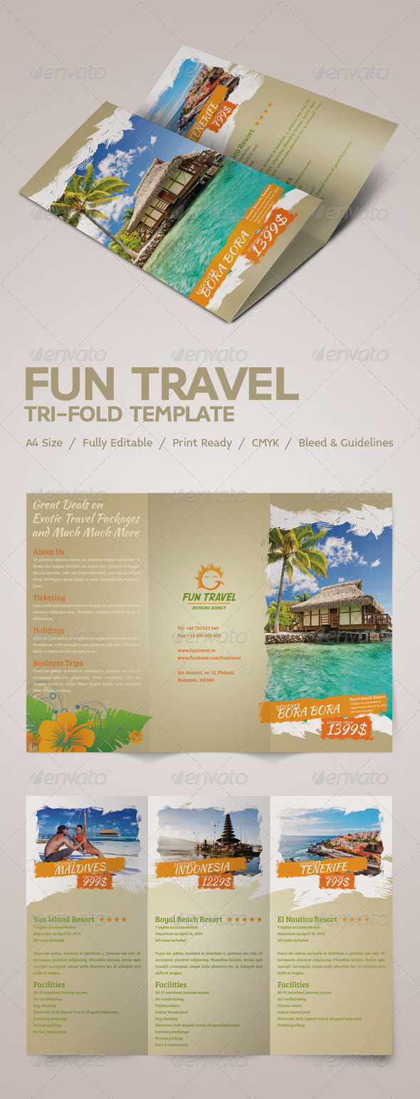 Fun Travel Tri-fold Brochure