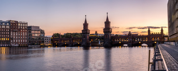 Panorama of the Oberbaumbruecke in Berlin