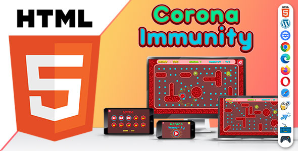 Corona Immunity Game ( HTML5 ) Corona Game