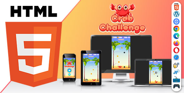 Crab Challenge ( HTML5 ) Endless Game