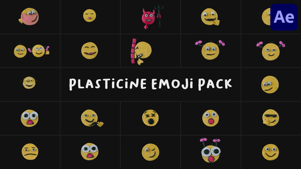 Plasticine Emoji Pack | After Effects