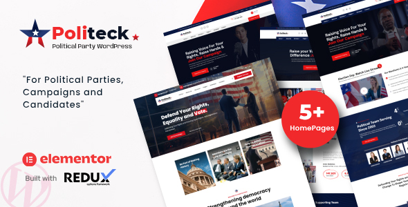 Politeck – Political Party WordPress Theme – 0 Sold!