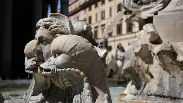 Pantheon fontein in Rome