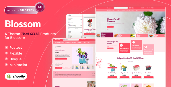 Blossom – Flower Shop and Florist shopify 2.0 Theme – 0 Sold!