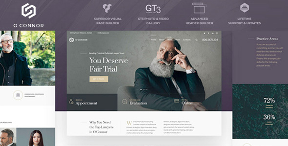 Oconnor – Law, Lawyer & Attorney WordPress Theme