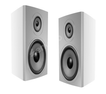 Audio speaker on white