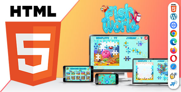 Fish World Jigsaw ( HTML5 ) Puzzle Game