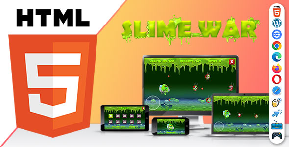 Slime War ( HTML5 ) Shooting Game