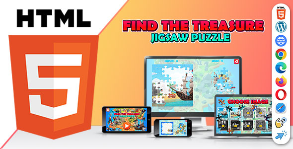 Find the Treasure Jigsaw Puzzle Game ( HTML5 ) 10 Puzzles