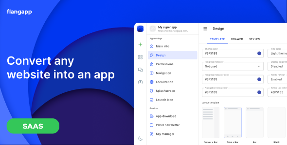 Flangapp – SAAS Online app builder from website