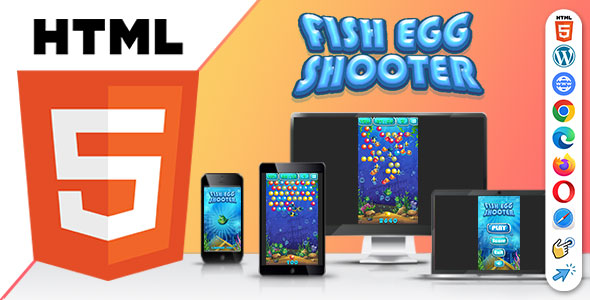 Fish Egg Shooter (HTML5) Bubble Shooter Game