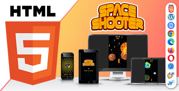 Space Shooter ( HTML5 ) Endless Space Game