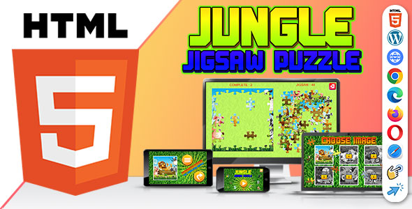 Jungle Jigsaw Puzzle Game ( HTML5 ) 6 Puzzles