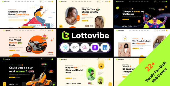 Lottovibe - Online Lotto & Lottery React Next JS Template