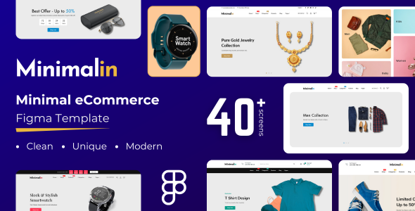 Minimalin – Minimal Multipurpose eCommerce Figma Template – 0 Sold!