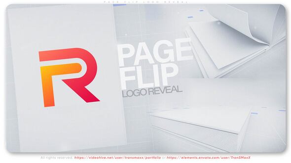 Page Flip Logo Reveal