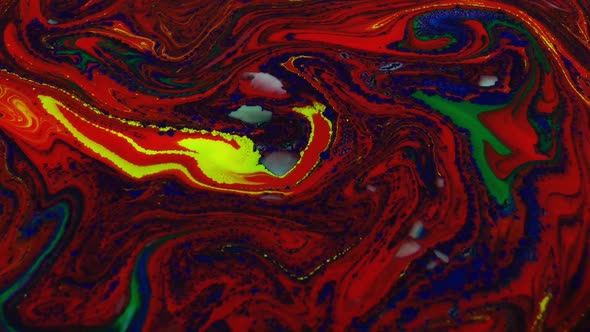 Mixing Multi Colour Abstract Liquid Paint Swirl Background Texture alt