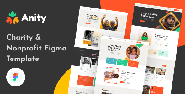 Anity - Charity & Donation Figma Template