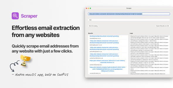 Scraper - Simple Website Email Extraction for Mac