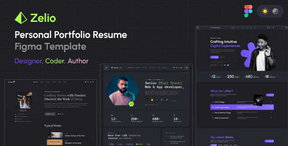 Zelio - Personal Portfolio Figma Template