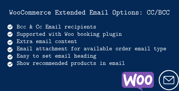 WooCommerce Extended Email Options: CC/BCC