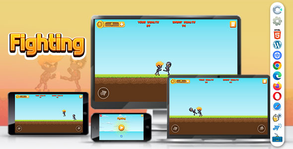 Fighting Game (Construct | C3P | CAPX | HTML5) Single Level