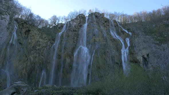 The Big Waterfall of Plitvice Park