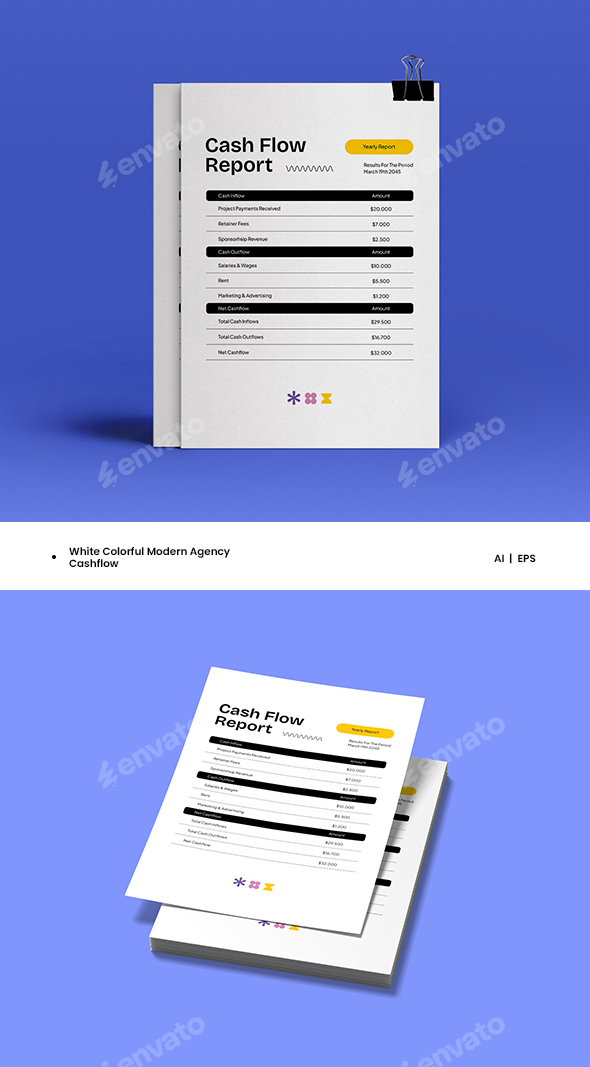 Purple Colorful Modern Creative Agency Cashflow