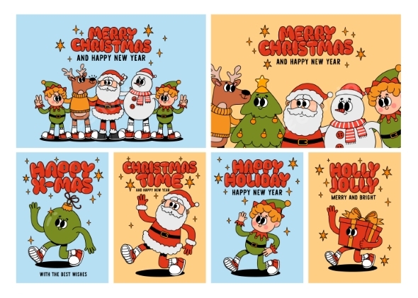 Groovy Christmas Posters