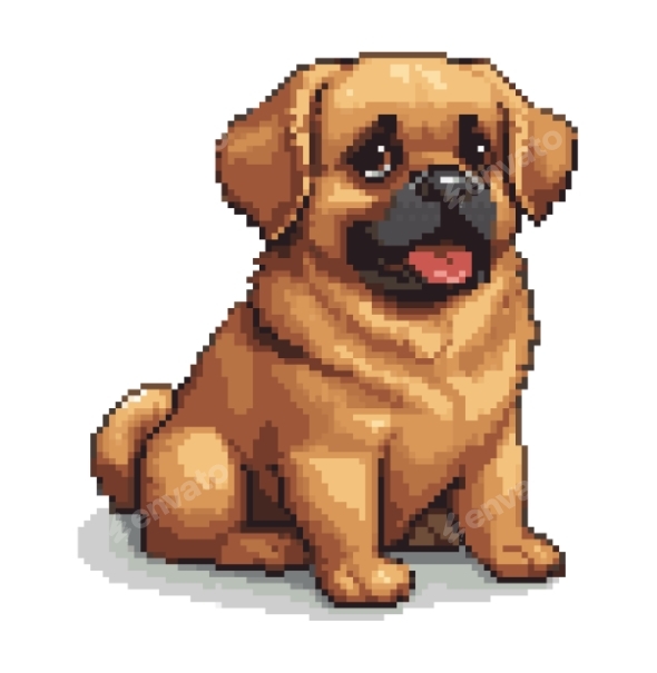 Pug Dog Pixel Art