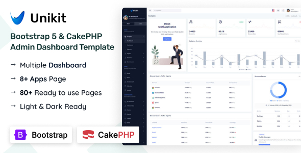 Unikit - Bootstrap & CakePHP Admin Dashboard Template