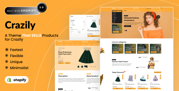 Crazily – Fashion and Clothing Shopify 2.0 Theme – 0 Sold!