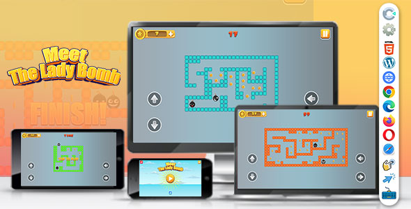 Meet the Lady Bomb (Construct | C3P | CAPX | HTML5) Maze Game