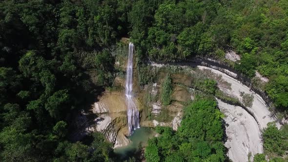 Aerial View of Waterfall in Philippines