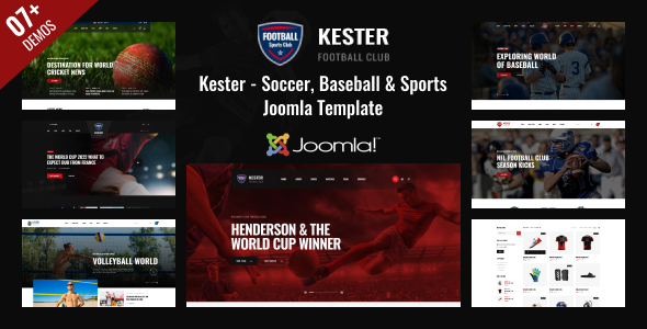 Kester - Joomla 5 Soccer & Mega Sports Template