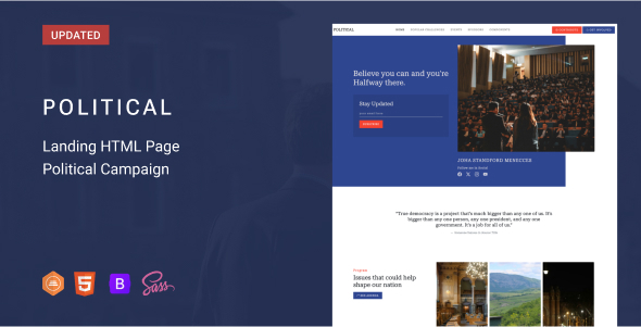 Political Candidate Html Landing Page