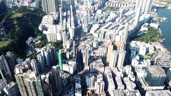 Top view of City in Hong Kong