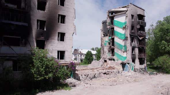 War in Ukraine  Destroyed Building in Borodyanka Bucha District