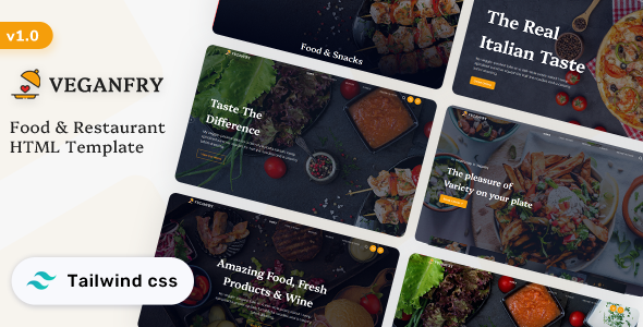 Veganfry - Food & Restaurant Tailwind CSS Template