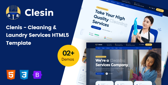 Clesin – Cleaning Services HTML5 Template – 0 Sold!