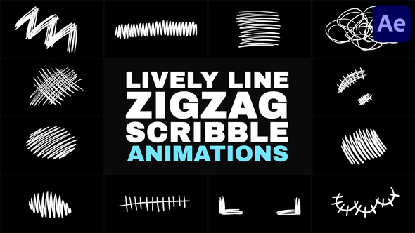 Lively Line Zigzag Scribble Animations | After Effects