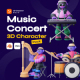 Music Concert 3D Character - GraphicRiver Item for Sale