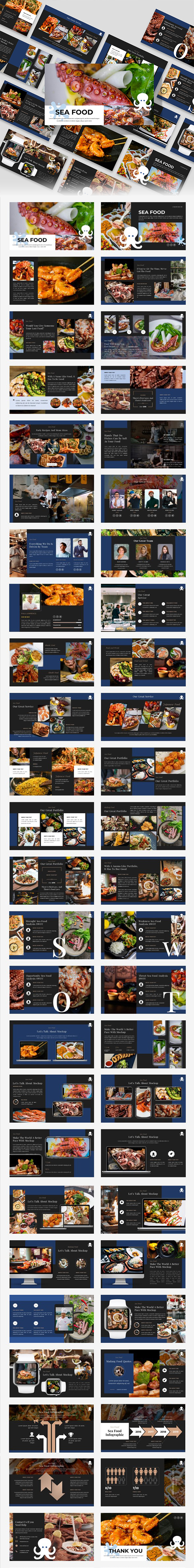 Sea Food - Food & Restaurant Google Slide Template