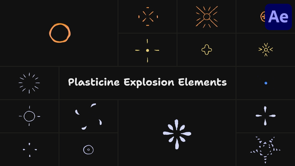 Plasticine Explosion Elements | After Effects