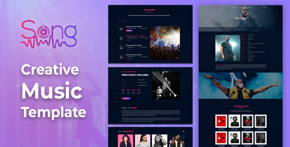 Sing – Creative HTML5 Music Template – 0 Sold!