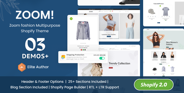 Zoom - Fashion & Clothing Multipurpose Shopify Theme