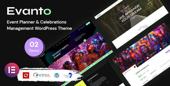 Evanto – Event Planner & Management WordPress Theme – 0 Sold!