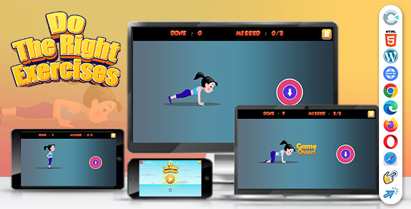 Do The Right Exercises (Construct | C3P | CAPX | HTML5) Endless Game